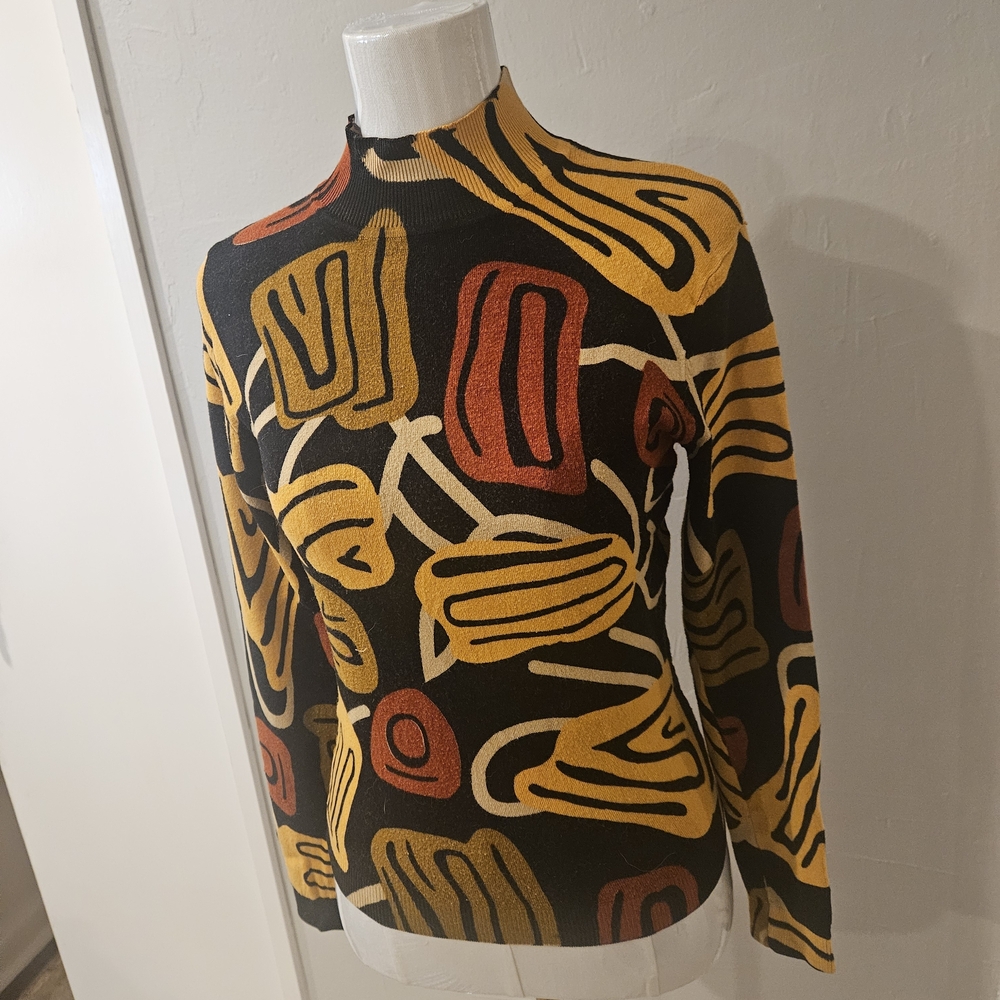 Colorful Abstract Pattern Sweater - Picture 2 of 2